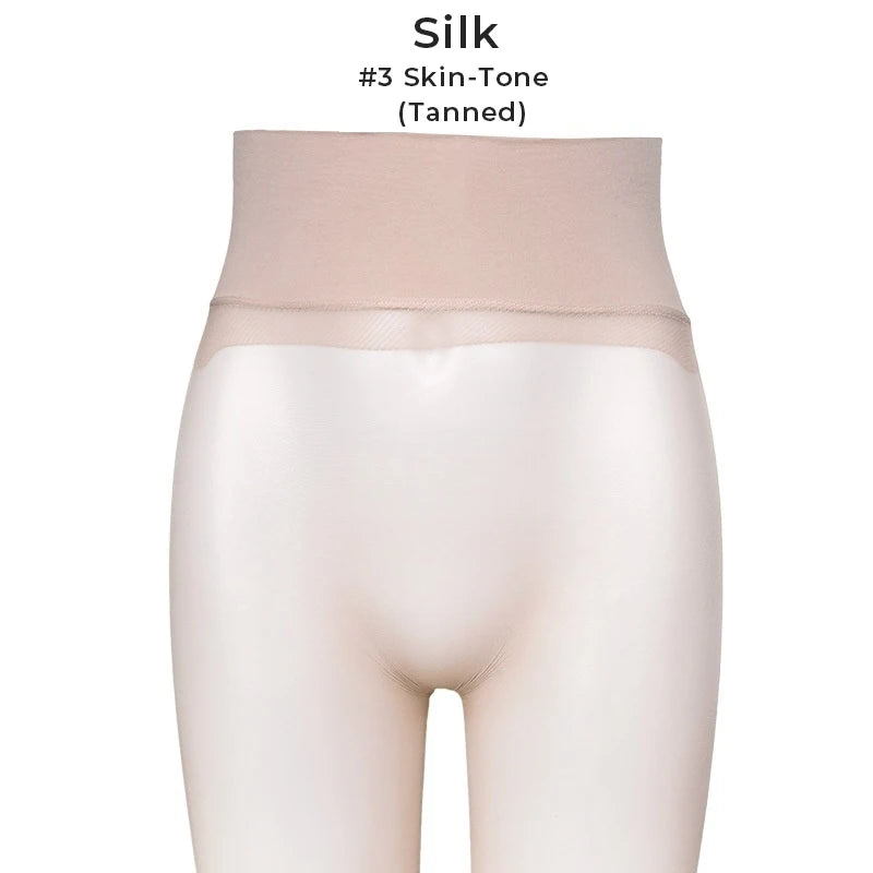 Summer Women's 1 Denier Ultra-thin High Waist Sheer 360° Seamless Pantyhose Ladies Matte Nylons Silk Stocking Control Top Tights