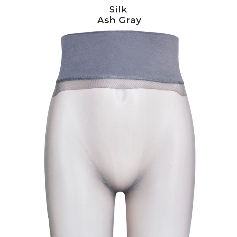 Summer Women's 1 Denier Ultra-thin High Waist Sheer 360° Seamless Pantyhose Ladies Matte Nylons Silk Stocking Control Top Tights