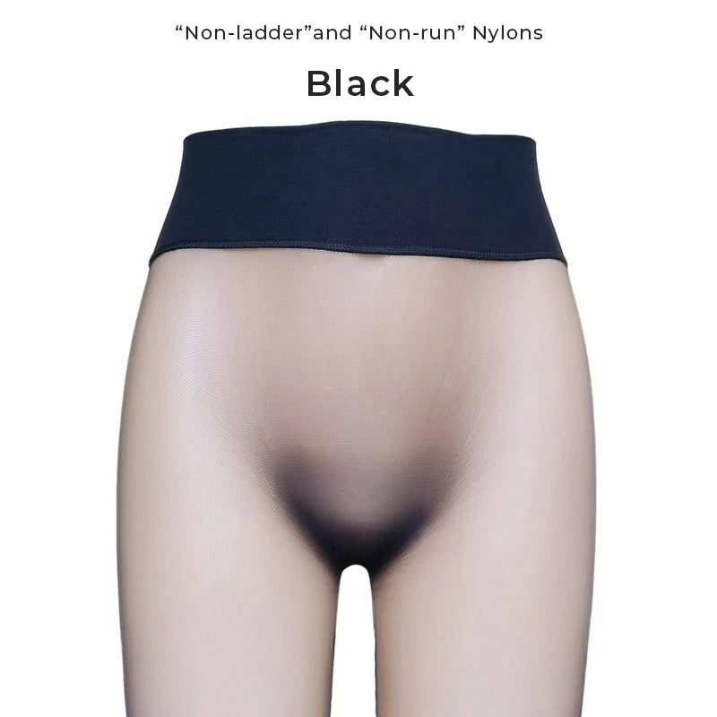 Summer Women's 1 Denier Ultra-thin High Waist Sheer 360° Seamless Pantyhose Ladies Matte Nylons Silk Stocking Control Top Tights