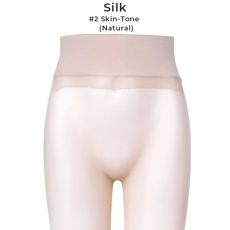 Summer Women's 1 Denier Ultra-thin High Waist Sheer 360° Seamless Pantyhose Ladies Matte Nylons Silk Stocking Control Top Tights