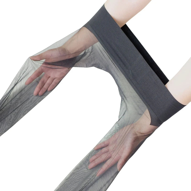 Summer Women's 1 Denier Ultra-thin Mid Rise Waist Sheer 360° Seamless Pantyhose Lady Matte Nylons Silk Stocking Plus Size Tights