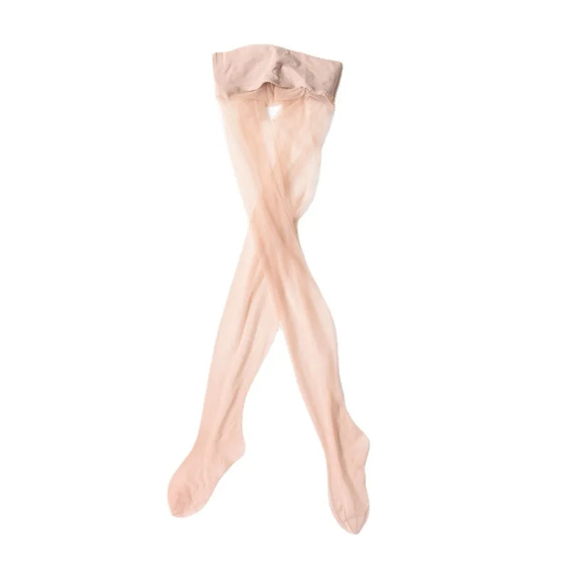 Summer Women's 1 Denier Ultra-thin Mid Rise Waist Sheer 360° Seamless Pantyhose Lady Matte Nylons Silk Stocking Plus Size Tights