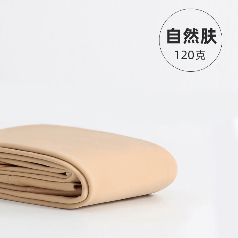 Women Stockings Winter Tights One Layer Water Smooth Bare Leg Pantyhose Velvet Thick Socks Ladies Fleece Thermal Skin Leggings