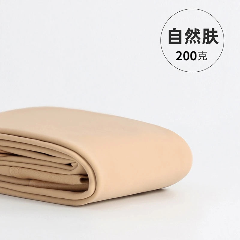 Women Stockings Winter Tights One Layer Water Smooth Bare Leg Pantyhose Velvet Thick Socks Ladies Fleece Thermal Skin Leggings